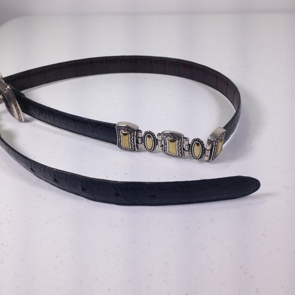 Reversible Accented Leather Belt Size L/34 - Picture 2 of 8